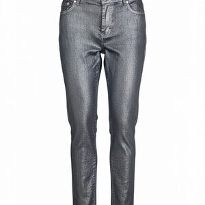 d.jeans Metallic Silver Coated Pants